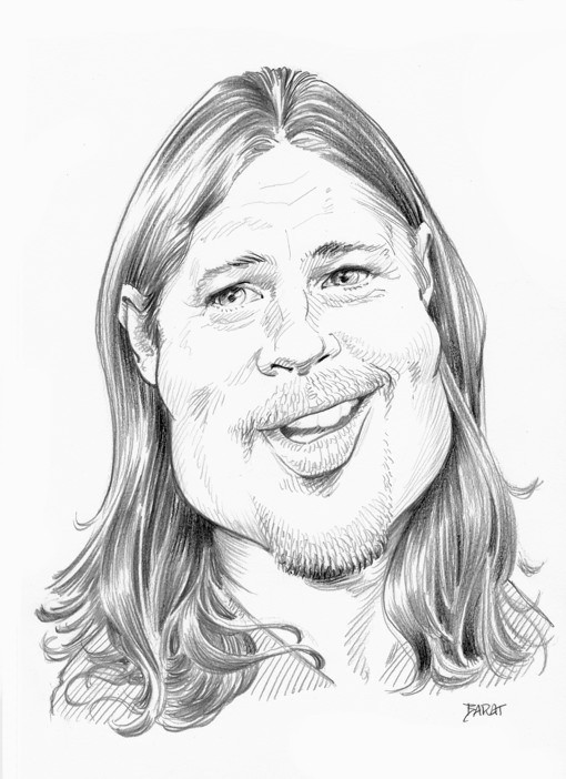 Caricature de Brad Pitt
