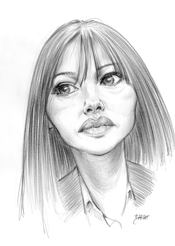 Caricature of Monica Bellucci