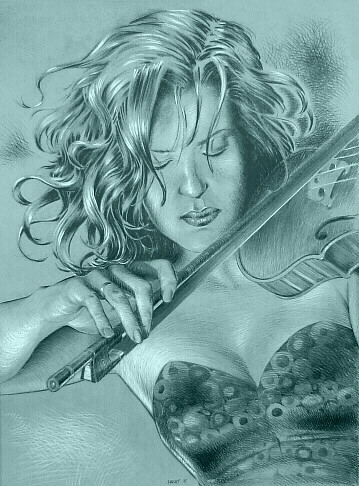 La violoniste - crayon - 2007